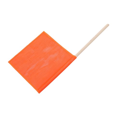 WOONEKY Verkehrssicherheitsflagge mit Robustem Holzstab Handschwenkbar Windbeständiges Netzgewebe Multifunktional für Lkw warnung und Fahrzeugkennzeichnung Tragbar und Langlebig von WOONEKY
