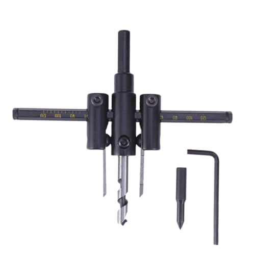 WOONEKY Verstellbares Holzbohrer set für Holzarbeiten Flugzeugtyp Lochöffner mit Glattem Gratfreiem Schnitt Langlebiges DIY werkzeug für Präzise Runde Kabellos Schwarz WOONEKY Verstellbares Holzbohrer set für Holzarbeiten Flugzeugtyp Lochöffner mit Glattem Gratfreiem Schnitt Langlebiges DIY werkzeug für Präzise Runde Kabellos Schwarz von WOONEKY