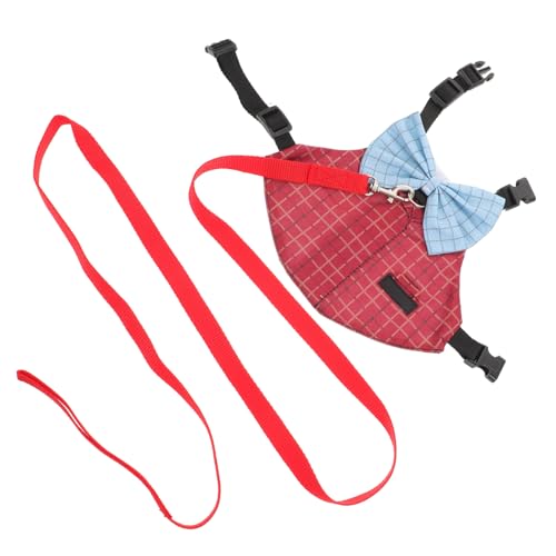 WOONEKY Verstellbares Kaninchengeschirr Set mit Dekorativem Hasengeschirr und Leine Süßes Party-Outfit im Anzugdesign Verstellbar für Kleine Kaninchen Sichere Outdoor-Kontrolle Einfach WOONEKY Verstellbares Kaninchengeschirr Set mit Dekorativem Hasengeschirr und Leine Süßes Party-Outfit im Anzugdesign Verstellbar für Kleine Kaninchen Sichere Outdoor-Kontrolle Einfach von WOONEKY