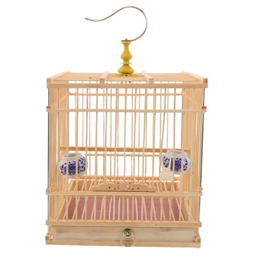 WOONEKY Vintage Vogelkäfig Rechteckig mit Entnehmbarem Bodenfach Karbonisierte Oberfläche Fein Gewebt Praktische Türverriegelung für Kleine Singvögel und Zebrafinken WOONEKY Vintage Vogelkäfig Rechteckig mit Entnehmbarem Bodenfach Karbonisierte Oberfläche Fein Gewebt Praktische Türverriegelung für Kleine Singvögel und Zebrafinken von WOONEKY