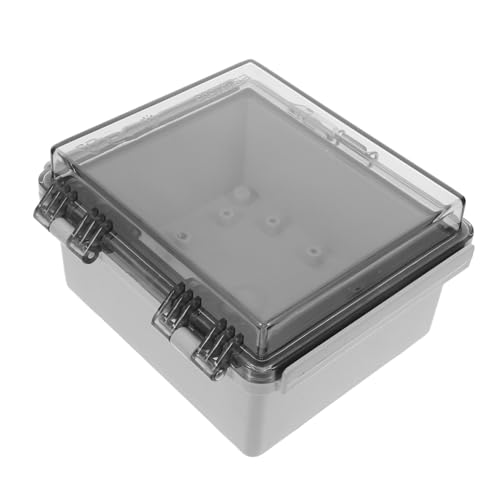 WOONEKY Wasserdichte Elektrische Anschlussdose Abs Kunststoff mit Transparentem Deckel Wetterfeste Verteilerbox Außen für Garten Kabelschutzbox für Outdoor Geräte und Stromkabel von WOONEKY
