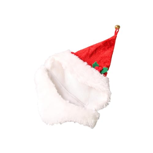 WOONEKY Haustierhut Weihnachten Katze kostüm Weihnachtskatzenkostüm Haustier-Cosplay-Hut Weihnachtsmütze für Haustiere Weihnachtsmützen Hüte Hundemütze Welpenhut die Katze Requisiten rot von WOONEKY