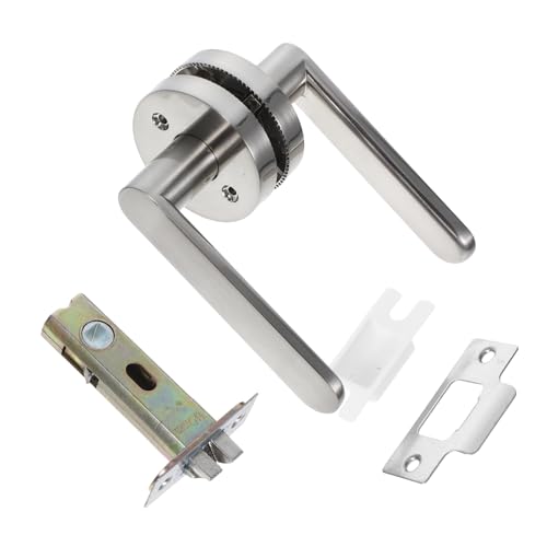 WOONEKY Wendbarer Innen Türgriff aus Gebürstetem Silber Langlebiger Metallbeschlag nicht Verriegelbar für Schlafzimmer Kleiderschrank und Flur Rostbeständig Vielseitig Einsetzbar von WOONEKY