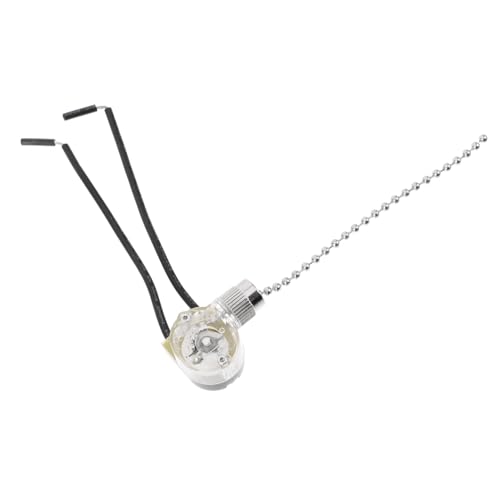 WOONEKY Zugkettenschalter Verlängerung Nickel für Deckenventilator Deckenlampe Wandleuchte Kabinettlicht Ersatz Praktische Bedienung Langlebig Vielseitig Einsetzbar Einfache Montage von WOONEKY