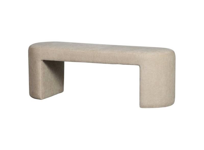 WOOOD Bank Jacob aus Chenille-Stoff, Natur von WOOOD