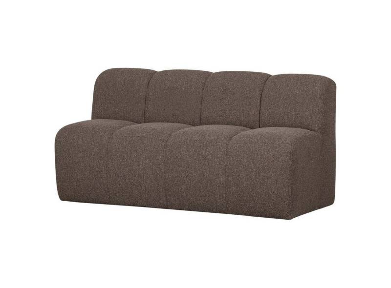 WOOOD Bank Mojo mit Rückenlehne Boucle 160 cm, Braun von WOOOD