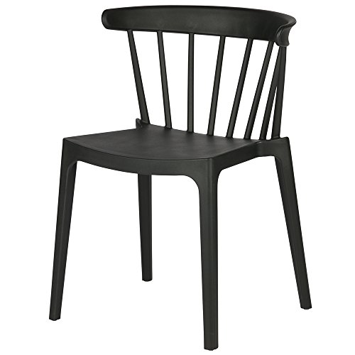 WOOOD Bliss Bars Stuhl Plastik, Schwarz, Breite: 52 cm Tiefe: 53 cm Höhe 75 cm von WOOOD
