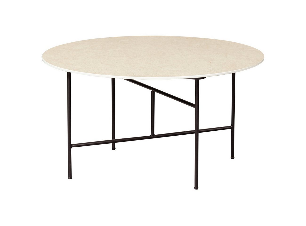 WOOOD Couchtisch Vida aus Porzellan Natur, Ø 75 cm von WOOOD