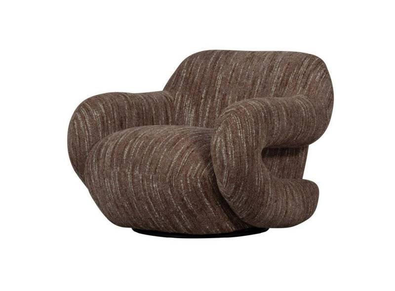 WOOOD Drehsessel Folke aus Melange-Stoff, Altrosa, Der Sessel ist drehbar von WOOOD