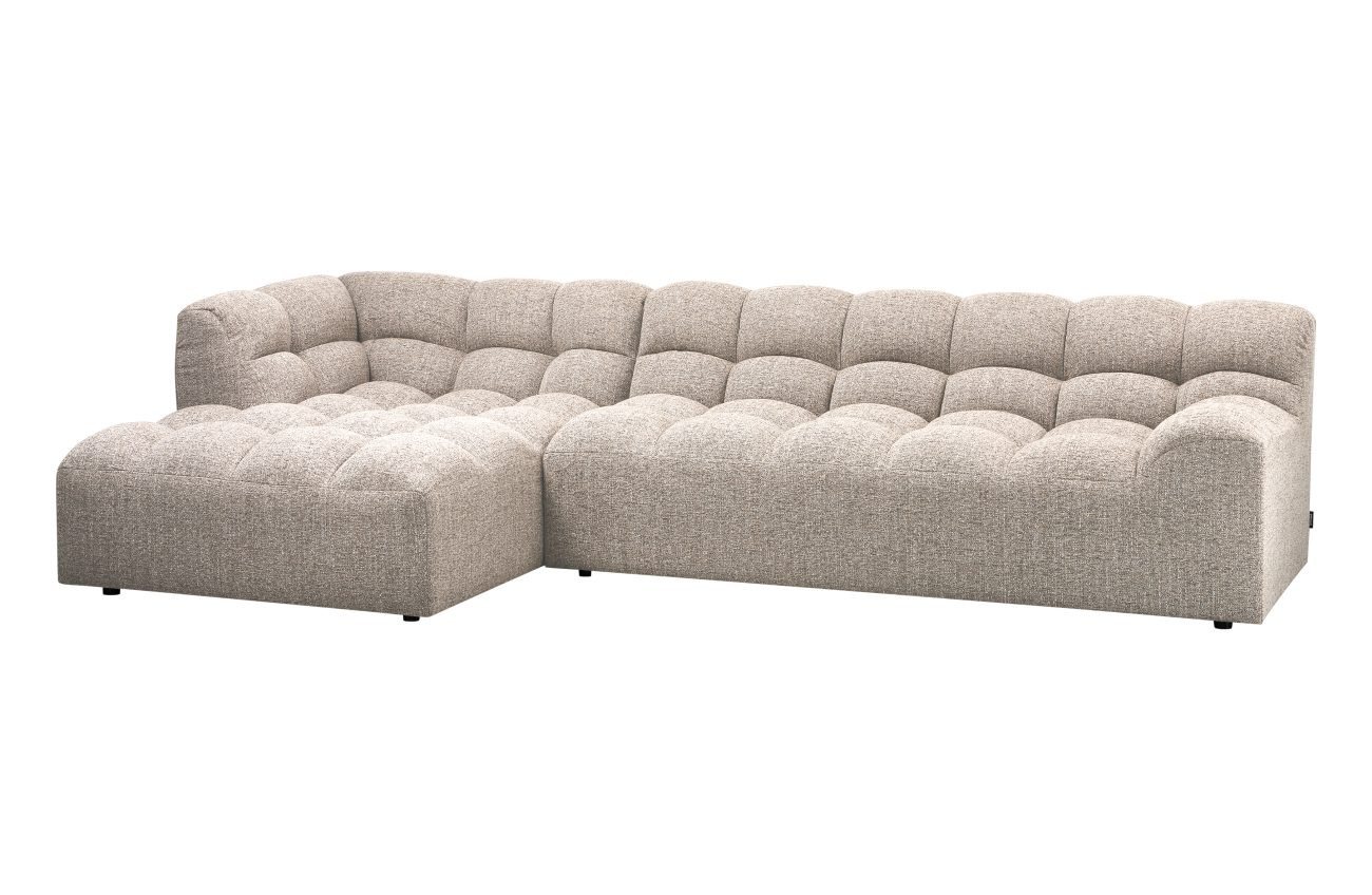 WOOOD Ecksofa Chaiselongue Allure aus Melange-Stoff Links, Natur von WOOOD