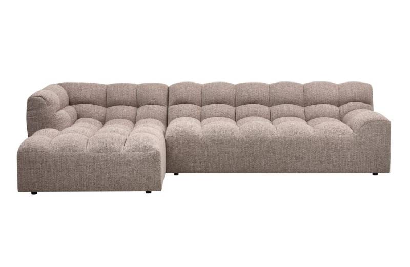 WOOOD Ecksofa Chaiselongue Allure aus Melange-Stoff Links, Beige von WOOOD