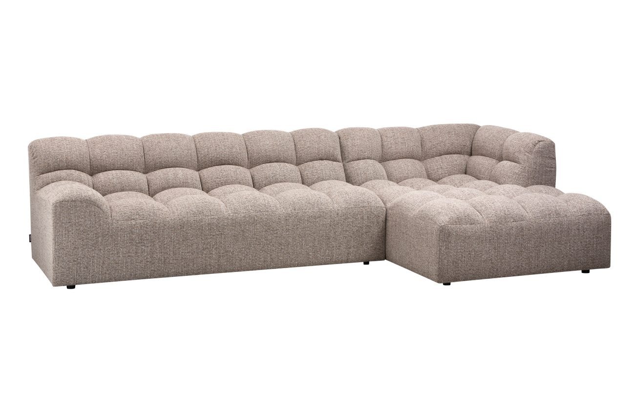 WOOOD Ecksofa Chaiselongue Allure aus Melange-Stoff Rechts, Beige von WOOOD