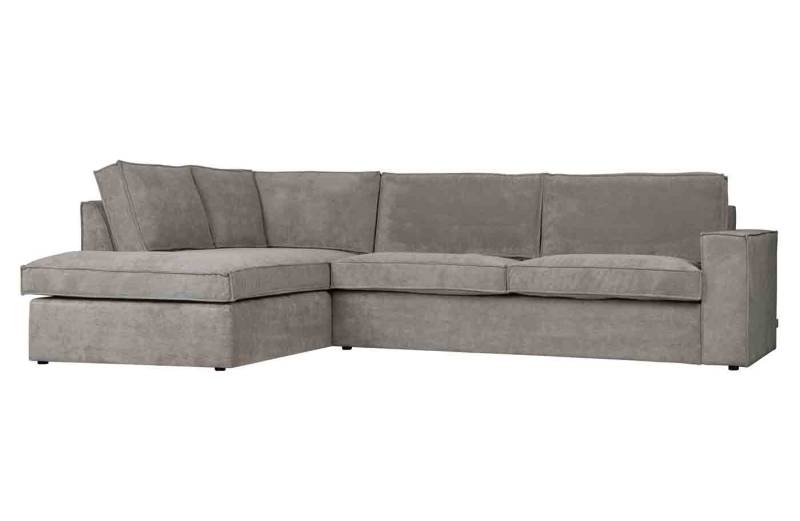 WOOOD Ecksofa Thomas Cord, links Hellgrau von WOOOD
