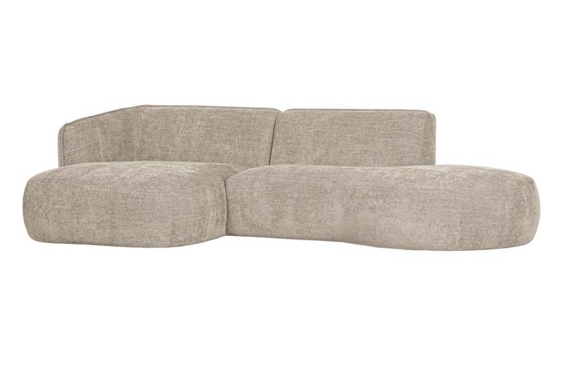 WOOOD Ecksofa Polly aus Webstoff Links, Sand von WOOOD