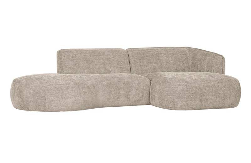 WOOOD Ecksofa Polly aus Webstoff Rechts, Sand von WOOOD