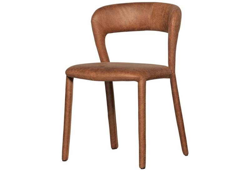 WOOOD Esszimmerstuhl Retro Lederstuhl Noble Komplettbezug Kunstleder von WOOOD