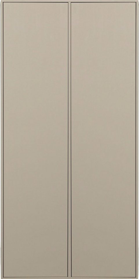 WOOOD Garderobenschrank Grenen Dakargrau H 200 cm x B 100 cm x T 58 cm von WOOOD