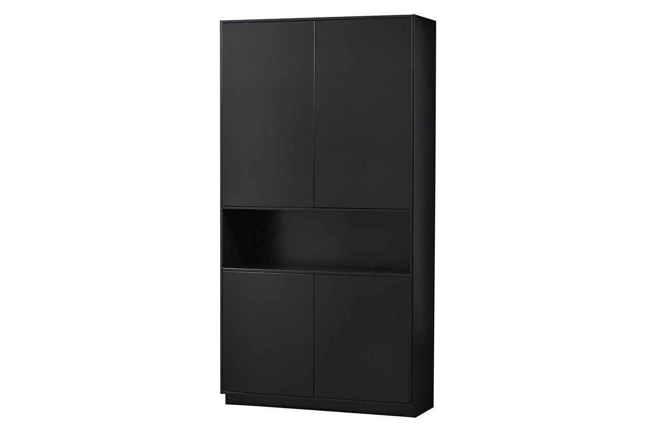 WOOOD Hochschrank Schrank Finca 110 cm breit - Deep Black von WOOOD