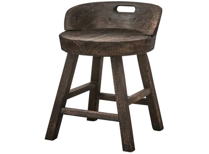 WOOOD Hocker Rosalie aus Paulowniaholz, Braun von WOOOD