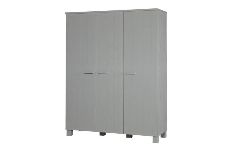 WOOOD Kleiderschrank Dennis mit 3 Türen, Hellgrau von WOOOD