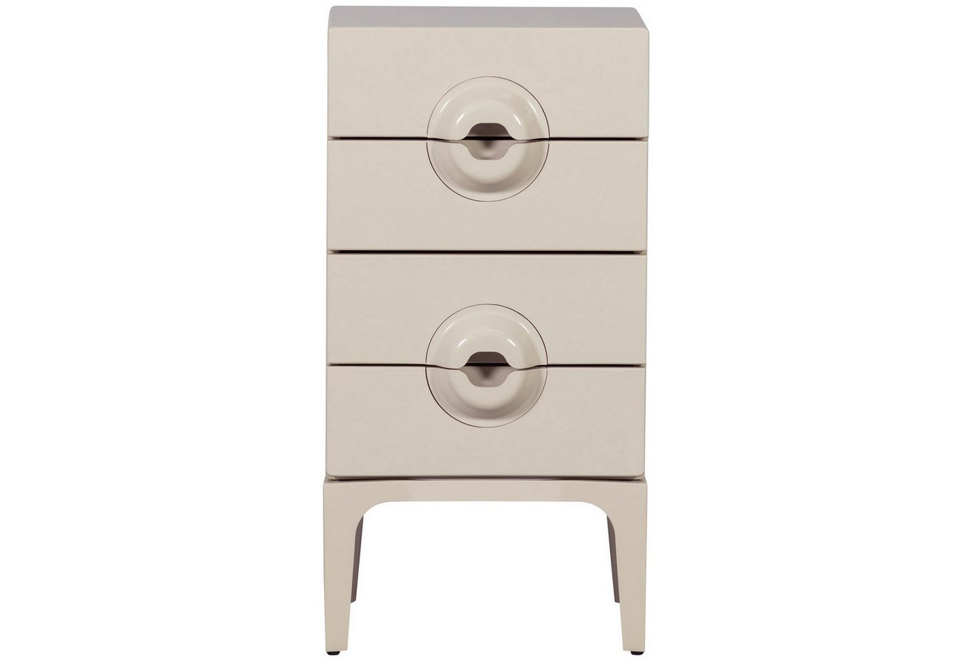 WOOOD Kommode Retro Kommode Nachttisch Merge Beige 4 Schubladen von WOOOD