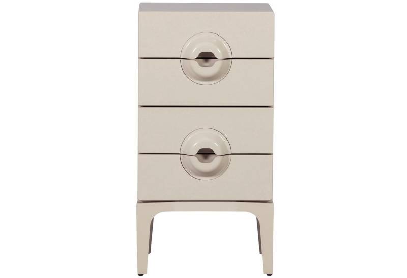 WOOOD Kommode Retro Kommode Nachttisch Merge Beige 4 Schubladen von WOOOD
