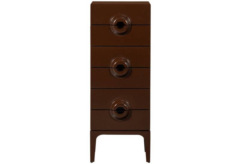WOOOD Kommode Retro Kommode Nachttisch Merge Schokobraun 6 Schubladen von WOOOD