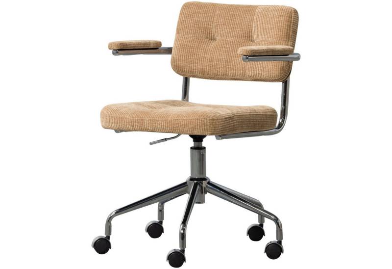 WOOOD Schreibtischstuhl Retro Schreibtischstuhl Bürostuhl Kova Cord Sand von WOOOD