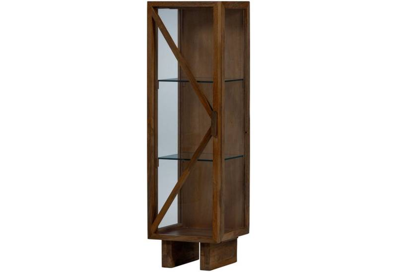 WOOOD Standvitrine Retro Vitrine Kella Mangolzholz von WOOOD