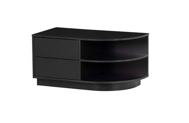 WOOOD TV-Board Fianca aus Kiefernholz Rund, Rechts, Push-to-Open-System von WOOOD