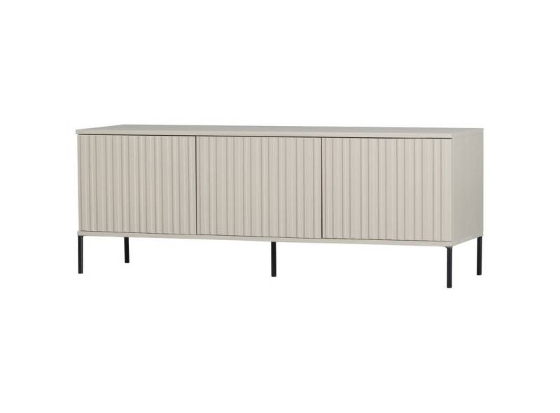 WOOOD TV-Board Gravure aus Kiefernholz 150 cm, Dust, Push-to-Open-System von WOOOD
