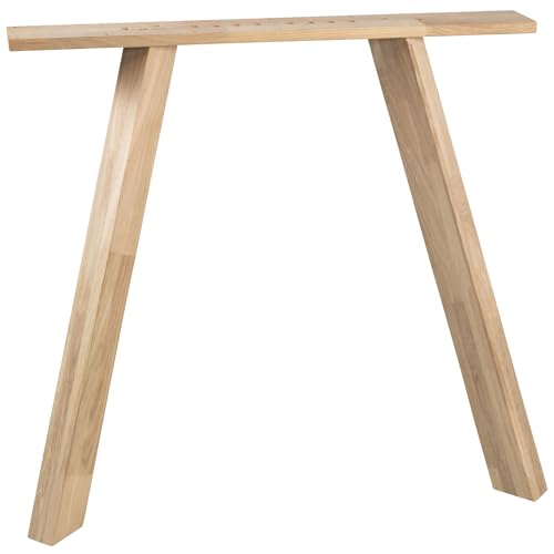 WOOOD Tablo 3-Position-Tischbeine Quadratisch aus Eichenholz - 2er Set - Zur Verwendung Tablo Tischplatten für Esstisch - 72x79x10 cm von WOOOD