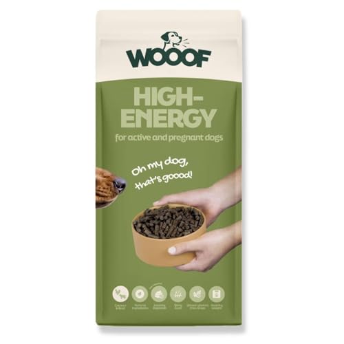 WOOOF High Energy 18kg kaltgepresstes Hundefutter | Energiereiches Trockenfutter mit Rindfleisch, hoher Energieanteil, Aktiv von WOOOF