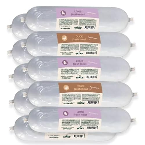 WOOOF Hundewurst Hypoallergen – Lamm & Ente – Haltbare Fleischwürste – Getreidefreies Nassfutter – 10x800g WOOOF Hundewurst Hypoallergen – Lamm & Ente – Haltbare Fleischwürste – Getreidefreies Nassfutter – 10x800g von WOOOF