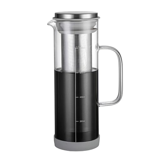 WOOSEO Stabiler Cold Brew Coffee Infuser Multifunktionaler Kaltkaffee-Brauer mit Edelstahlfilter Stabile Glas-Kaffeekannen WOOSEO Stabiler Cold Brew Coffee Infuser Multifunktionaler Kaltkaffee-Brauer mit Edelstahlfilter Stabile Glas-Kaffeekannen von WOOSEO