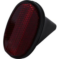 1 Stück Fahrrad Hinten Schwanz Reflektor Kotflügel Oval Warnung Rot Schwarz von WOOSIEN