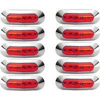10 Stück 4-LED-Seitenmarkierungsleuchten vorne hinten Innenfreiheit Rücklicht Warnung Blinker Whee 10 Stück 4-LED-Seitenmarkierungsleuchten vorne hinten Innenfreiheit Rücklicht Warnung Blinker Whee von WOOSIEN