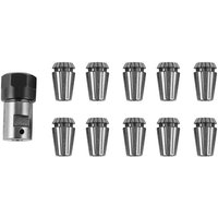 Woosien - 10 Stück Er16 Spannzangenfutter + Motorwelle 8 mm Verlängerungsstangenhalterung von WOOSIEN