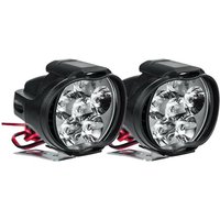 Woosien - 2 Stück 6 LED-Motorrad-Licht-Scheinwerfer-Baugruppe 10 w 1000 lm Universal-Scooter-ATV-Nebel 6000 k weißes Auto von WOOSIEN