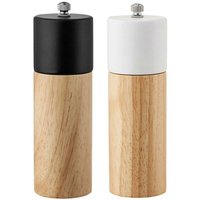 2 Stück Mini-Handpfeffermühle aus Holz, Salz und Pfeffer, Multi-Cruet-Küchenwerkzeug mit Keramikmahlwerk von WOOSIEN