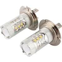 2 stücke Auto Lampen H7 Led-lampe Nebel Lichter Auto 12 v 6000 karat Weiß Super Fahren Lauf Lampe led Glühbirne von WOOSIEN