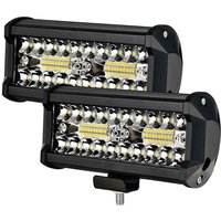 Woosien - 2 stücke Led Bar 7 Zoll Led Licht Bar 3 Reihen Arbeits Licht Combo Strahl Für Fahren Offroad Boot Auto traktor von WOOSIEN