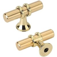 6er-Set Küchenschrankgriff Goldgriff - Gold Küchengriff Schubladengriff Zinklegierung Einzelloch von WOOSIEN