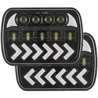 7 Zoll 5x7/6x7 400w 40000lm Auto-LED-Lichtleiste weiß + Nebelscheinwerfer, LED-Arbeitsscheinwerfer für lkw, Boot, suv von WOOSIEN