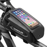 Fahrrad-Handy-Frontrahmentasche, wasserdichte Fahrrad-Oberrohrtasche, Touchscreen-Handyhalter-Hülle, Radfahren von WOOSIEN