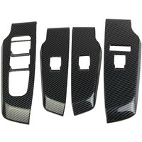 Woosien - Für 2022 Auto Carbon Fiber Fenster Glas Taste Schalter Abdeckung Trim Tür Armlehne Panel von WOOSIEN