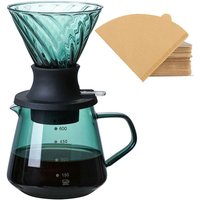 Woosien - Immersion Dripper Schalter Glas V60 Pour Over Kaffeemaschine v Form Tropf Kaffee Dripper Und Filter v von WOOSIEN