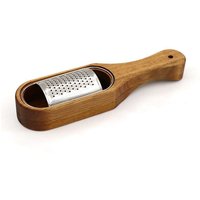 Woosien - Käsereibe aus Holz mit Griff, rustikaler brauner Käsehäcksler mit Stauraum, für Käse Zitrone von WOOSIEN