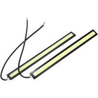 Paar 6 w 6000 k wasserdichtes Xenon-weißes dünnes Cob Drl-LED-Tagfahrlicht für Auto (schwarz, gelb). von WOOSIEN