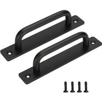 Set mit 2 Türgriffen, Schrankgriff, mattschwarz – Küchenschrankgriff aus Aluminiumlegierung, Mittenabstand 128 mm von WOOSIEN